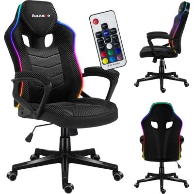 Huzaro HZ-Force 2.5 RGB Mesh Gaming Tuoli - Musta Huzaro HZ-Force 2.5 RGB Mesh Gaming Tuoli - Musta