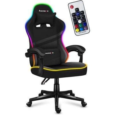 Huzaro Force 4.4 RGB Pelituoli - Ergonominen, Säädettävä, Musta Huzaro Force 4.4 RGB Pelituoli - Ergonominen, Säädettävä, Musta