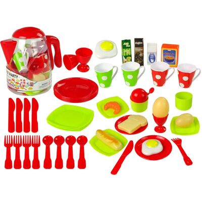 Lean Toys - 42-elementowy zestaw naczyń - Wielokolorowy - 4 osoby - Dinnerware Set Lean Toys - 42-elementowy zestaw naczyń - Wielokolorowy - 4 osoby - Dinnerware Set