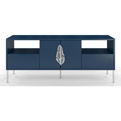 MERLIN - MERLIN TV UNIT - Granatowo-niebieski - Srebro - Gablota TV MERLIN - MERLIN TV UNIT - Granatowo-niebieski - Srebro - Gablota TV