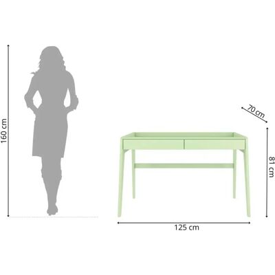 LISA - LISA - hêtre vert poudré, 125x70 cm - Bureau - Publicité LISA - LISA - hêtre vert poudré, 125x70 cm - Bureau - Publicité