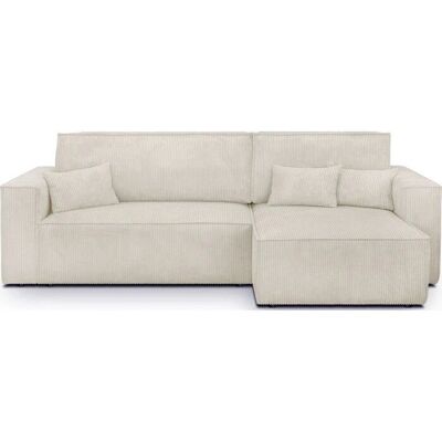 Livia - Homifab Corner Sofa 4p Beige Velour - Sofa - Publicité Livia - Homifab Corner Sofa 4p Beige Velour - Sofa - Publicité