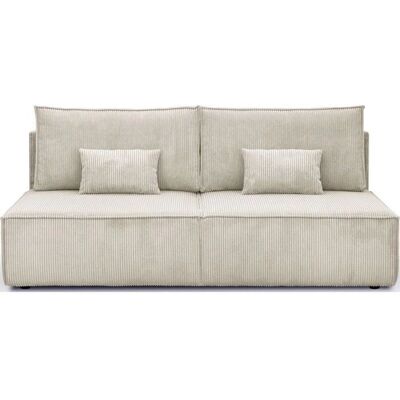 Homifab - Milla - Beige - Velours - Canapé convertible - Publicité Homifab - Milla - Beige - Velours - Canapé convertible - Publicité