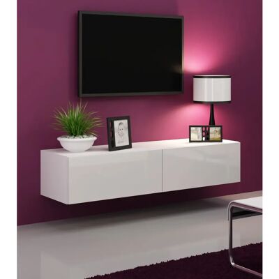 Supporto TV Cama Vigo 140 Bianco Lucido - Mobili TV Supporto TV Cama Vigo 140 Bianco Lucido - Mobili TV