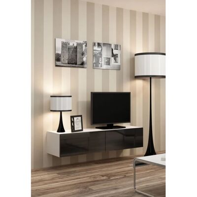 Cama Vigo140 Biały/Czarny Błyszczący Szafka RTV - Centrum rozrywki Cama Vigo140 Biały/Czarny Błyszczący Szafka RTV - Centrum rozrywki