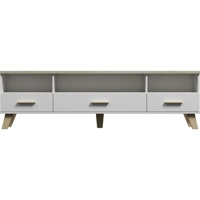 Cama Meble Cama Rtv Stand Lotta 180Cm Weiß + Sonoma Eiche Cama Meble Cama Rtv Stand Lotta 180Cm Weiß + Sonoma Eiche