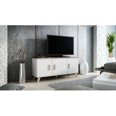 Cama - LOTTA KOM150 3D - Weiß - Sonoma Eiche - Sideboard Cama - LOTTA KOM150 3D - Weiß - Sonoma Eiche - Sideboard