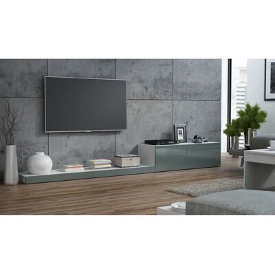 Cama Meble Biało/Grey Wysoki Połysk Szafka RTV - Nowoczesne Centrum Rozrywki Cama Meble Biało/Grey Wysoki Połysk Szafka RTV - Nowoczesne Centrum Rozrywki