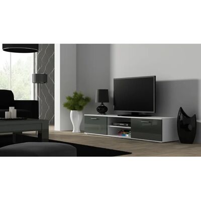 Cama Meble Soho 180 Weiß/Grau Glanz TV-Ständer - Entertainment-Center Cama Meble Soho 180 Weiß/Grau Glanz TV-Ständer - Entertainment-Center