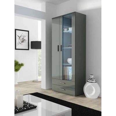 Cama SOHOWITS6 SZ/SZ Grau Glänzend Vitrine - Aufbewahrungsschrank Cama SOHOWITS6 SZ/SZ Grau Glänzend Vitrine - Aufbewahrungsschrank