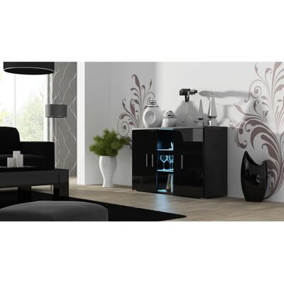 Cama Soho S7 Czarny nowoczesny kredens - Sideboard Cama Soho S7 Czarny nowoczesny kredens - Sideboard