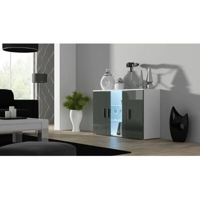 Cama Soho Weiß/Grau Hochglanz 120cm Sideboard - Sideboard Cama Soho Weiß/Grau Hochglanz 120cm Sideboard - Sideboard