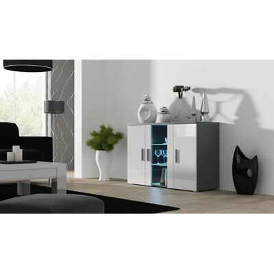 Cama Cama Soho S7 Grau/Weiß Hochglanz - Sideboard Cama Cama Soho S7 Grau/Weiß Hochglanz - Sideboard