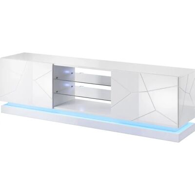 Cama QIU 200 TV-Schrank - Weiß Hochglanz, 4 Regale, Modern Cama QIU 200 TV-Schrank - Weiß Hochglanz, 4 Regale, Modern