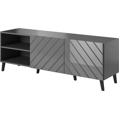 Cama MEBLE RTV150 GR Grafit/Połysk szafka RTV Cama MEBLE RTV150 GR Grafit/Połysk szafka RTV