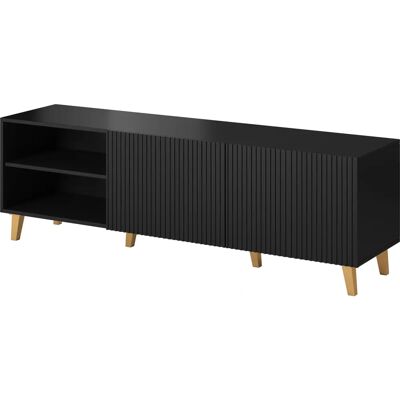 Cama Meble Cama RTV 150X42x52 Schwarz Matt Fernsehschrank Cama Meble Cama RTV 150X42x52 Schwarz Matt Fernsehschrank