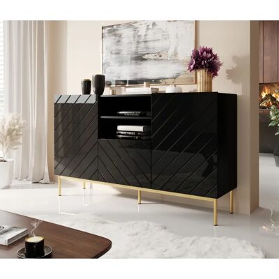 Cama Abeto Kommode - Kommode auf goldenem Stahlrahmen Cama Abeto Kommode - Kommode auf goldenem Stahlrahmen