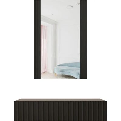 Cama Meble PAFOS Wieszany czarny stolik do makijażu i szuflady Cama Meble PAFOS Wieszany czarny stolik do makijażu i szuflady