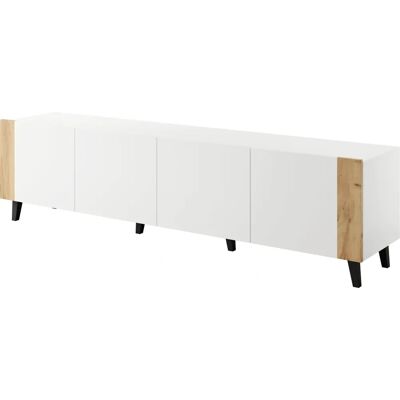 Cama Meble Faro RTV200 Weiß Matt - TV Schrank mit 4 Regalen Cama Meble Faro RTV200 Weiß Matt - TV Schrank mit 4 Regalen
