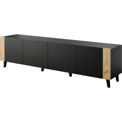Cama Meble RTV200 Czarny - Szafka RTV / centrum rozrywki Cama Meble RTV200 Czarny - Szafka RTV / centrum rozrywki