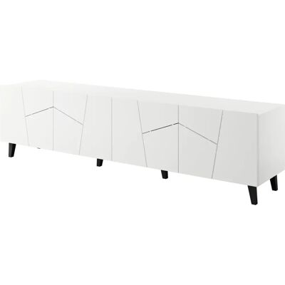 Cama Meble RTV200 Biały Mat Szafka RTV - 4 Półki Cama Meble RTV200 Biały Mat Szafka RTV - 4 Półki