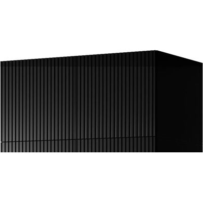 MEBLE Pafos 2D Basis Kleiderschrank - Modernes Schwarz Matt Schrank MEBLE Pafos 2D Basis Kleiderschrank - Modernes Schwarz Matt Schrank
