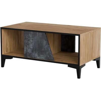 Table basse Cama Meble Ovo - Rectangulaire, Chêne/Concret - Publicité Table basse Cama Meble Ovo - Rectangulaire, Chêne/Concret - Publicité