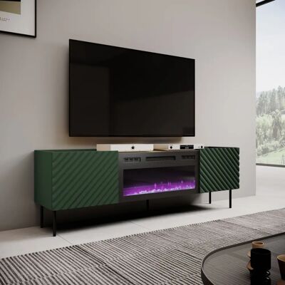 Cama Meble Rtv Schrank - Elektrischer Kamin - Onda 180,5X40xh58 Cama Meble Rtv Schrank - Elektrischer Kamin - Onda 180,5X40xh58