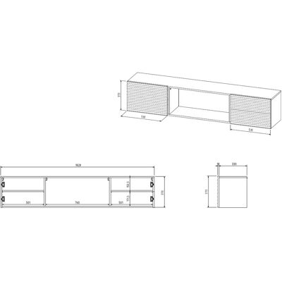 Cama TULA 183x35x37 TV-Schrank mit Kamin Cama TULA 183x35x37 TV-Schrank mit Kamin