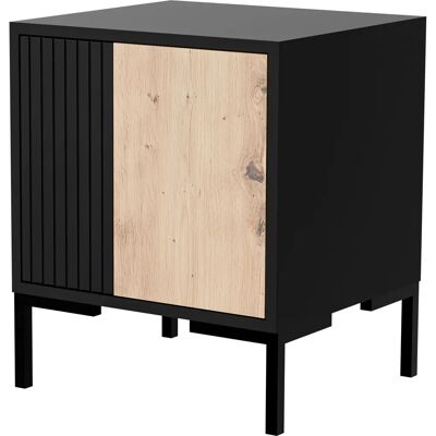 Cama Merci Nachttisch-Set - Schwarz, Eiche Nachttische Cama Merci Nachttisch-Set - Schwarz, Eiche Nachttische