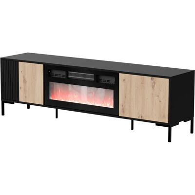 Cama MERCI TV Schrank - Schwarz/Eiche - 180x40x53,5cm Cama MERCI TV Schrank - Schwarz/Eiche - 180x40x53,5cm