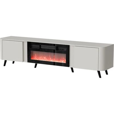 Cama Meble Cama Volare TV-Schrank - Kaschmir, 200x39x49 cm, mit elektrischem Kamin Cama Meble Cama Volare TV-Schrank - Kaschmir, 200x39x49 cm, mit elektrischem Kamin