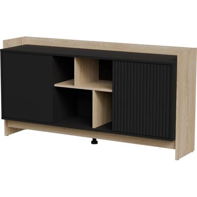 Cama Meble Porto 2D Kommode - Modern Eiche & Schwarz Cama Meble Porto 2D Kommode - Modern Eiche & Schwarz