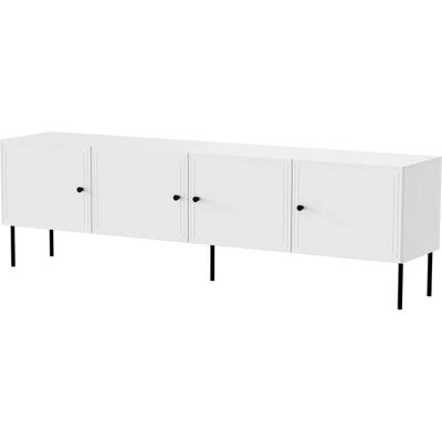 Cama Meble Palazzo 201x40x60 Biały Mat - Szafka RTV Cama Meble Palazzo 201x40x60 Biały Mat - Szafka RTV