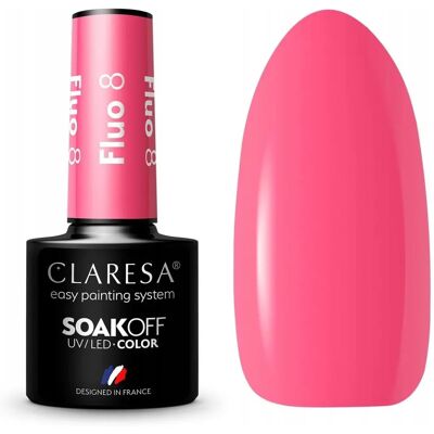 Claresa UV/LED Gellak Fluorescerend Hybrid - 5 g / 8.5 g Claresa UV/LED Gellak Fluorescerend Hybrid - 5 g / 8.5 g
