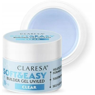 Claresa Soft&Easy Builder Gel - Clear - Nail Gel - 45g Claresa Soft&Easy Builder Gel - Clear - Nail Gel - 45g