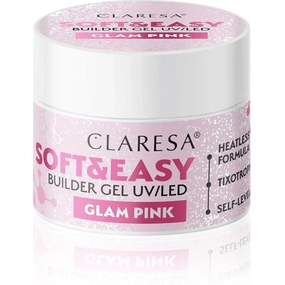 Claresa Soft&Easy Builder Gel Glam Pink - Builder Gel 45g Claresa Soft&Easy Builder Gel Glam Pink - Builder Gel 45g