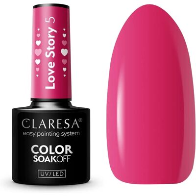 Claresa Love Story Pink Gel Nail Polish - Long Lasting, 5g Claresa Love Story Pink Gel Nail Polish - Long Lasting, 5g