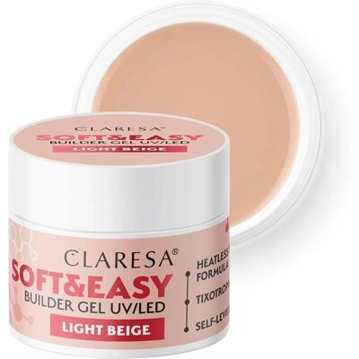 Claresa Soft&Easy Builder Gel - Light Beige - Builder Gel for Nails Claresa Soft&Easy Builder Gel - Light Beige - Builder Gel for Nails