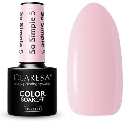 Claresa SoakOff UV/LED Color So Simple - Gel Nail Polish - 5g Claresa SoakOff UV/LED Color So Simple - Gel Nail Polish - 5g