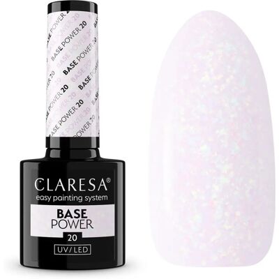 Claresa UV/LED Base Power - Gel Nail Base Coat 20 - Long-lasting & High Gloss Claresa UV/LED Base Power - Gel Nail Base Coat 20 - Long-lasting & High Gloss