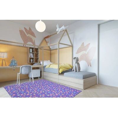 Dywany Łuszczów Purple Kids Numbers Alphabet Digits 100x150 cm - Fitted Carpet Dywany Łuszczów Purple Kids Numbers Alphabet Digits 100x150 cm - Fitted Carpet