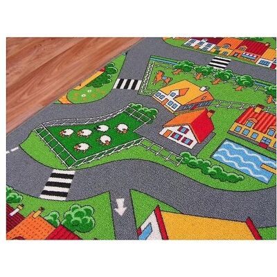 Tapis multicolore LITTLE VILLAGE 200x600 cm - Carpet - Publicité Tapis multicolore LITTLE VILLAGE 200x600 cm - Carpet - Publicité