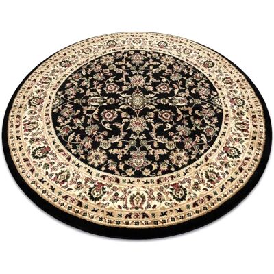 Alfombra Royal ADR Negro 150cm - Diseño Circular - Alfombra Alfombra Royal ADR Negro 150cm - Diseño Circular - Alfombra