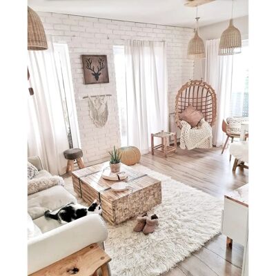 RugsX Flokati Woolen Bedcover - 200x210 cm RugsX Flokati Woolen Bedcover - 200x210 cm