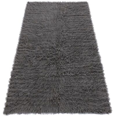 RugsX Flokati Lana - Copriletto, Plaid grigio 70x160 cm - Tappeto RugsX Flokati Lana - Copriletto, Plaid grigio 70x160 cm - Tappeto