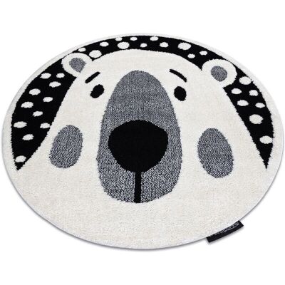 Dywany Łuszczów Joy Teddy bear children's carpet - cream/black, 140cm Dywany Łuszczów Joy Teddy bear children's carpet - cream/black, 140cm