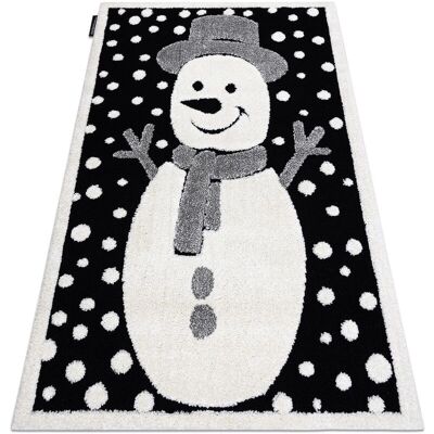 Dywany Łuszczów Alfombra infantil Joy Snowman - Fleece, 160x220cm, Negro/Crema - Niños Dywany Łuszczów Alfombra infantil Joy Snowman - Fleece, 160x220cm, Negro/Crema - Niños
