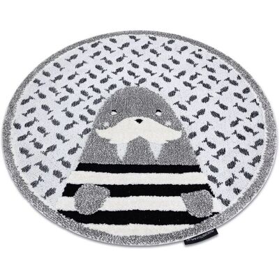Dywany Łuszczów Joy Round Children's Carpet - Grey / Cream - Children's Carpet Dywany Łuszczów Joy Round Children's Carpet - Grey / Cream - Children's Carpet