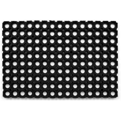 RugsX Black Rubber Doormat - Rubber, Drainage, Indoor/Outdoor - Doormat RugsX Black Rubber Doormat - Rubber, Drainage, Indoor/Outdoor - Doormat